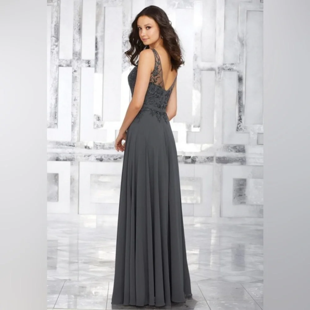 Morilee Madeline Gardner Bridesmaid Dress Style 21544 Navy Size 18 NWT - Picture 2 of 8